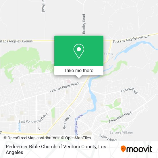 Redeemer Bible Church of Ventura County map