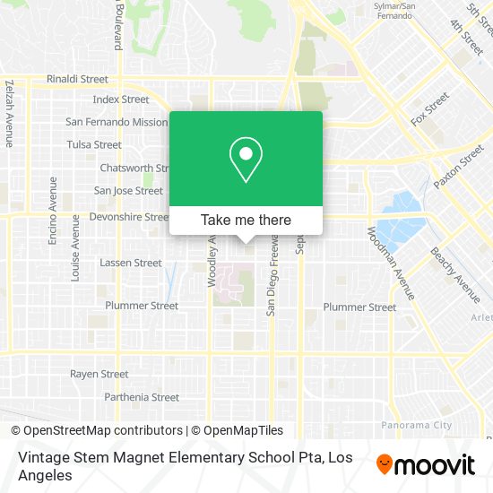 Vintage Stem Magnet Elementary School Pta map