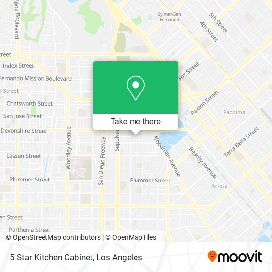 5 Star Kitchen Cabinet map