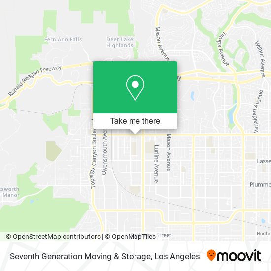 Mapa de Seventh Generation Moving & Storage