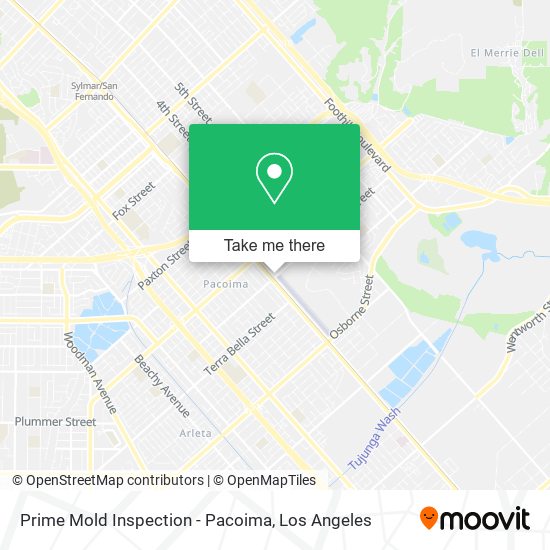 Prime Mold Inspection - Pacoima map