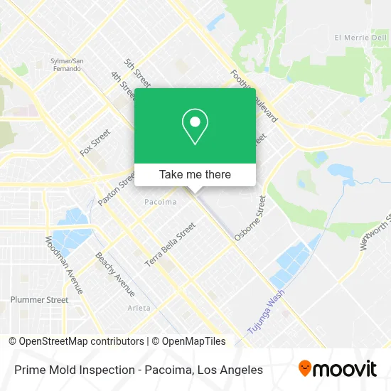 Prime Mold Inspection - Pacoima map
