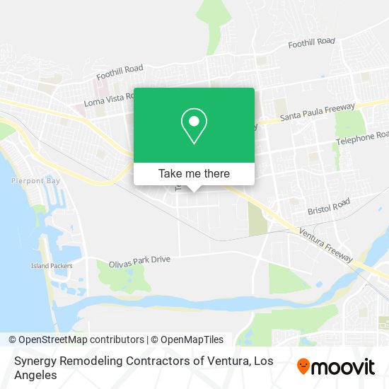 Synergy Remodeling Contractors of Ventura map