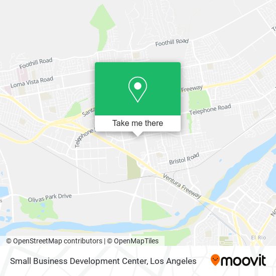 Small Business Development Center map
