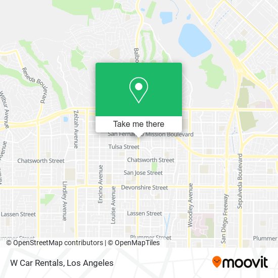 W Car Rentals map