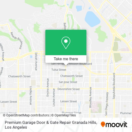 Mapa de Premium Garage Door & Gate Repair Granada Hills