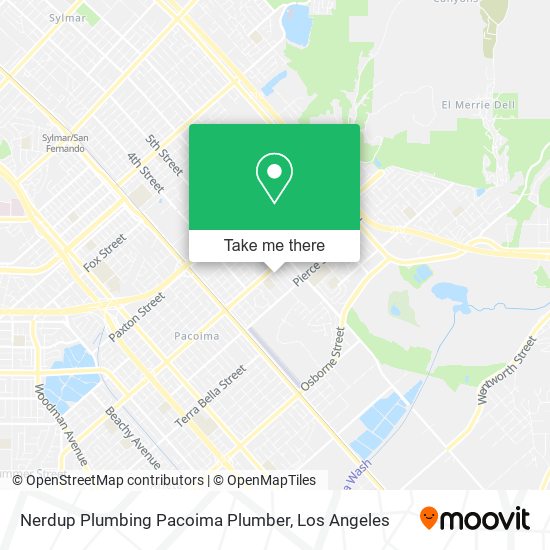 Nerdup Plumbing Pacoima Plumber map