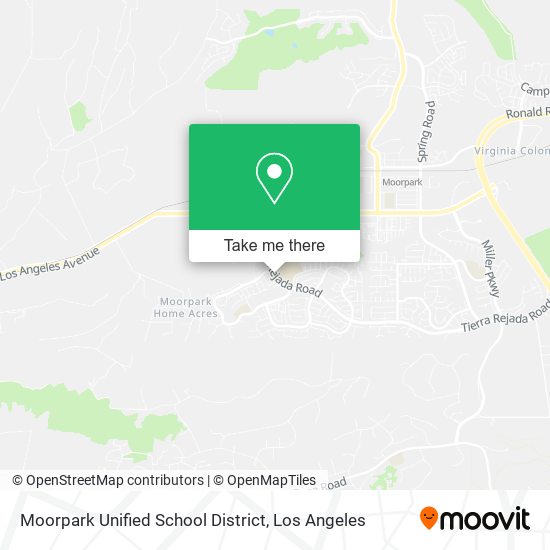 Moorpark Unified School District map