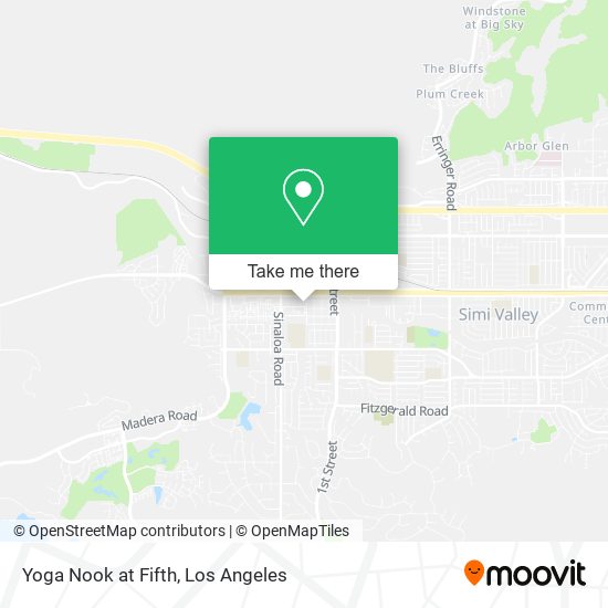 Yoga Nook at Fifth map