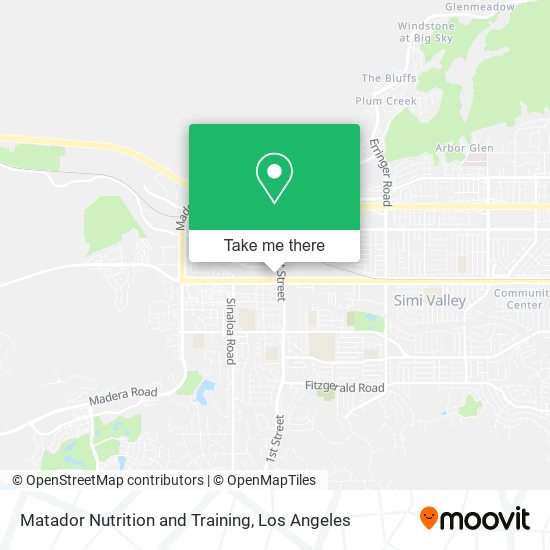 Matador Nutrition and Training map