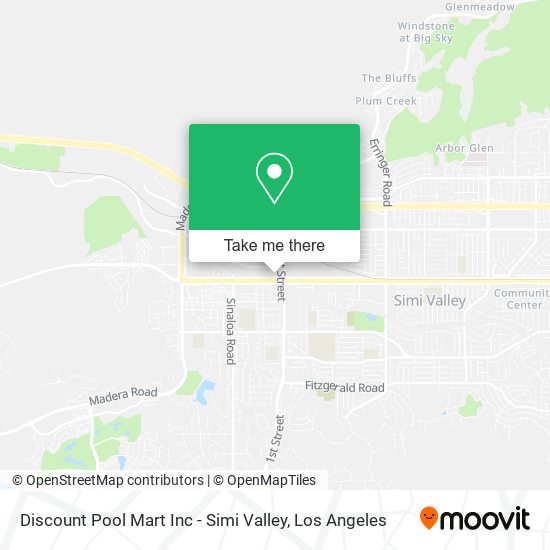 Discount Pool Mart Inc - Simi Valley map