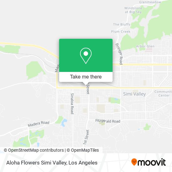 Aloha Flowers Simi Valley map