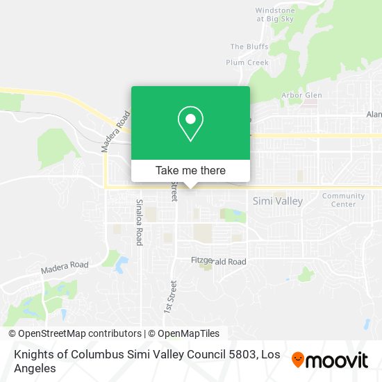 Knights of Columbus Simi Valley Council 5803 map