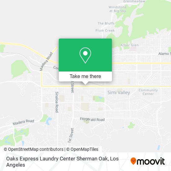 Oaks Express Laundry Center Sherman Oak map