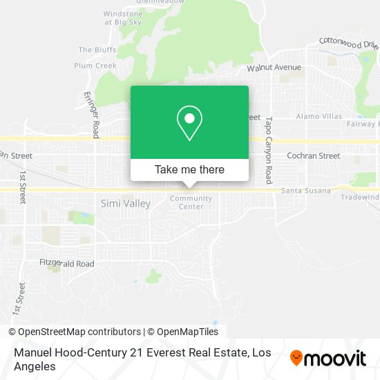 Manuel Hood-Century 21 Everest Real Estate map