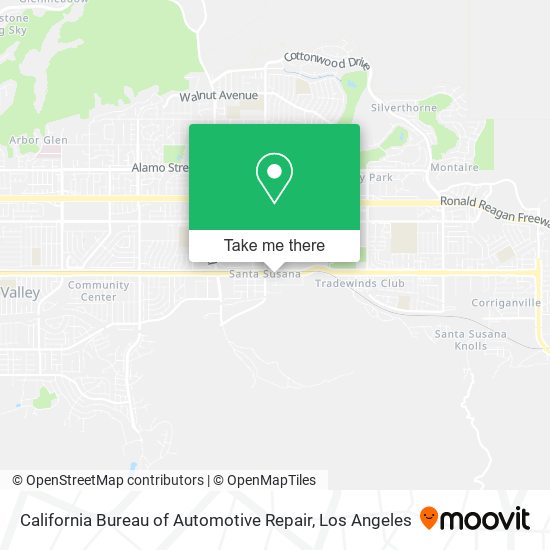 Mapa de California Bureau of Automotive Repair