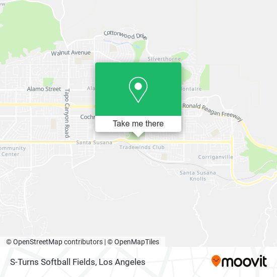 S-Turns Softball Fields map