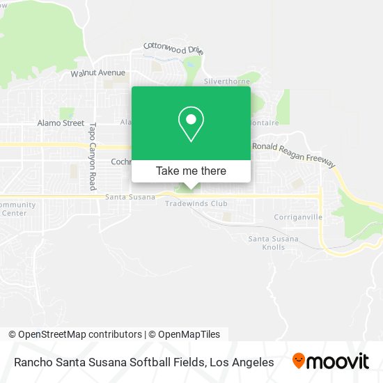 Mapa de Rancho Santa Susana Softball Fields