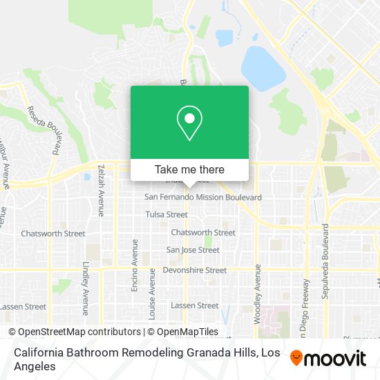 California Bathroom Remodeling Granada Hills map