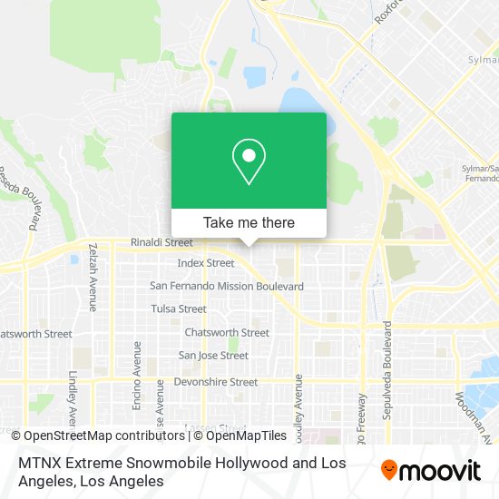 MTNX Extreme Snowmobile Hollywood and Los Angeles map