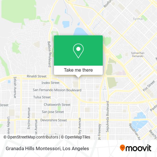 Mapa de Granada Hills Montessori