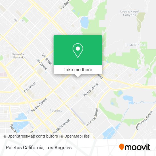 Paletas California map