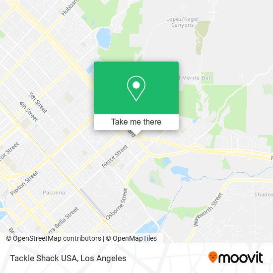 Tackle Shack USA map