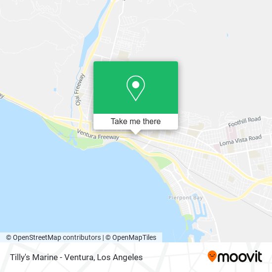 Tilly's Marine - Ventura map