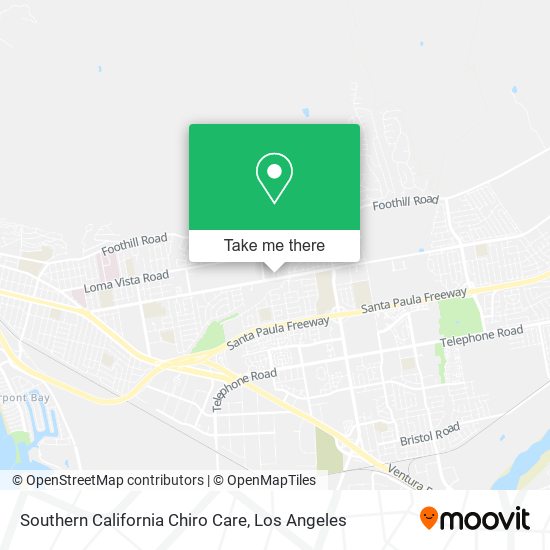 Southern California Chiro Care map