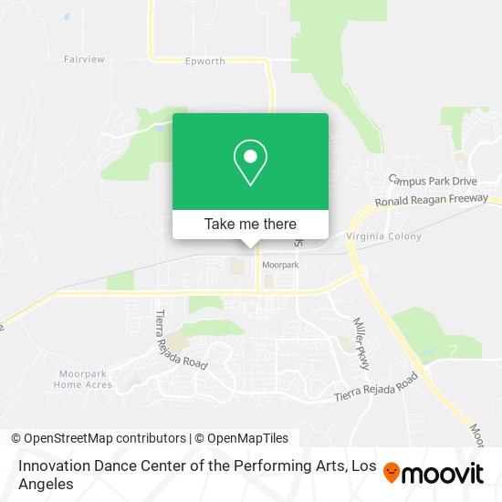 Innovation Dance Center of the Performing Arts map