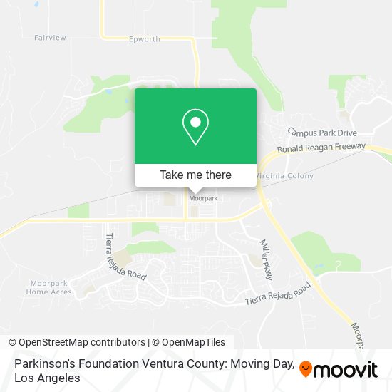 Mapa de Parkinson's Foundation Ventura County: Moving Day
