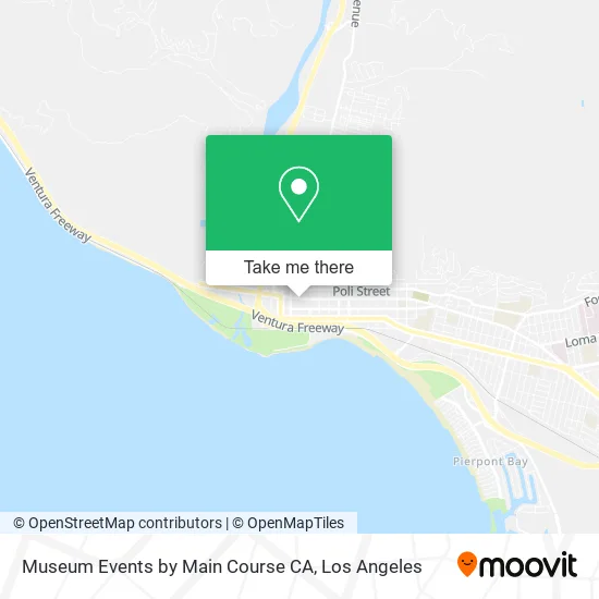 Museum Events by Main Course CA map