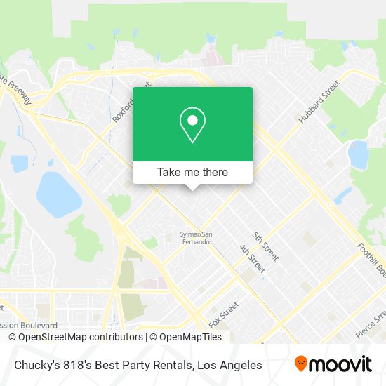Chucky's 818's Best Party Rentals map