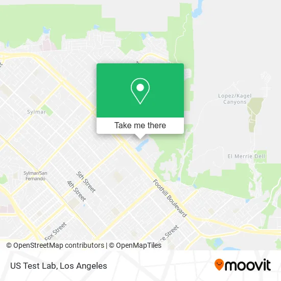 US Test Lab map