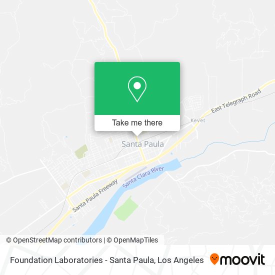 Mapa de Foundation Laboratories - Santa Paula