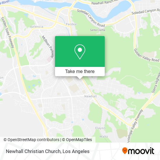 Newhall Christian Church map