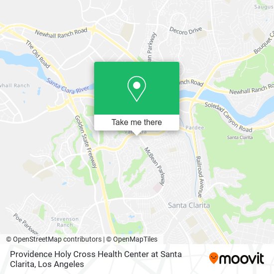 Providence Holy Cross Health Center at Santa Clarita map