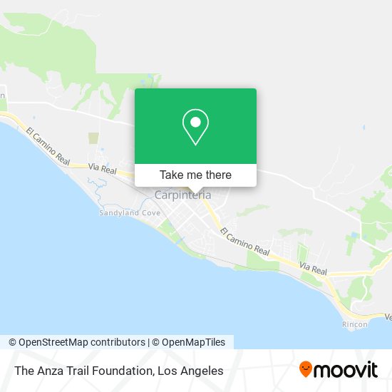 The Anza Trail Foundation map