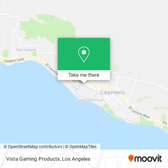 Vista Gaming Products map