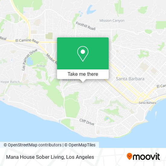 Mana House Sober Living map