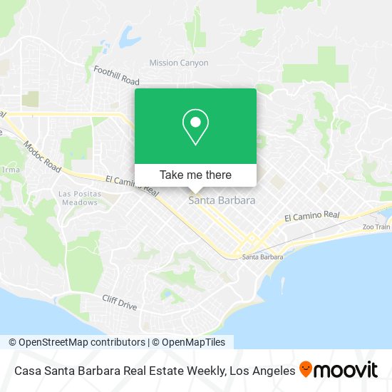 Casa Santa Barbara Real Estate Weekly map