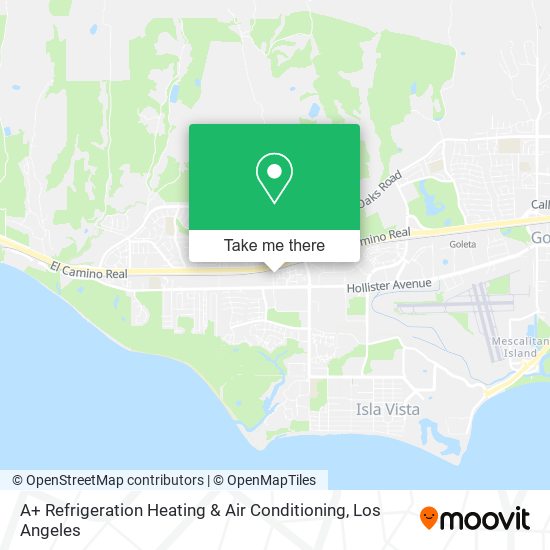 A+ Refrigeration Heating & Air Conditioning map
