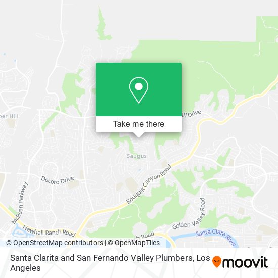 Mapa de Santa Clarita and San Fernando Valley Plumbers