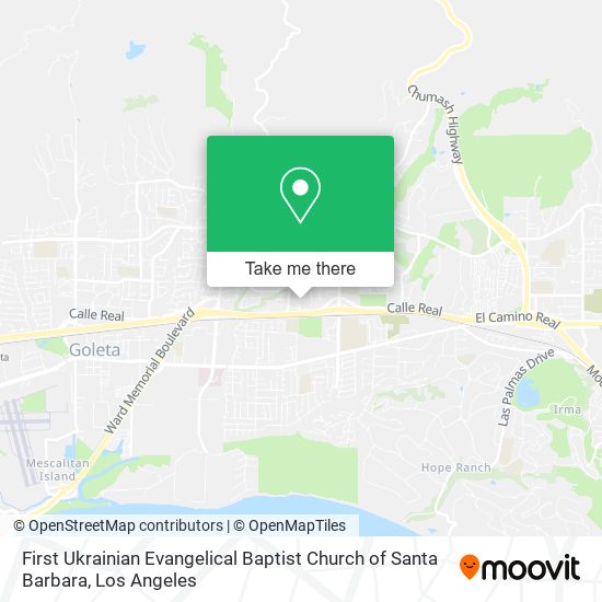 First Ukrainian Evangelical Baptist Church of Santa Barbara map