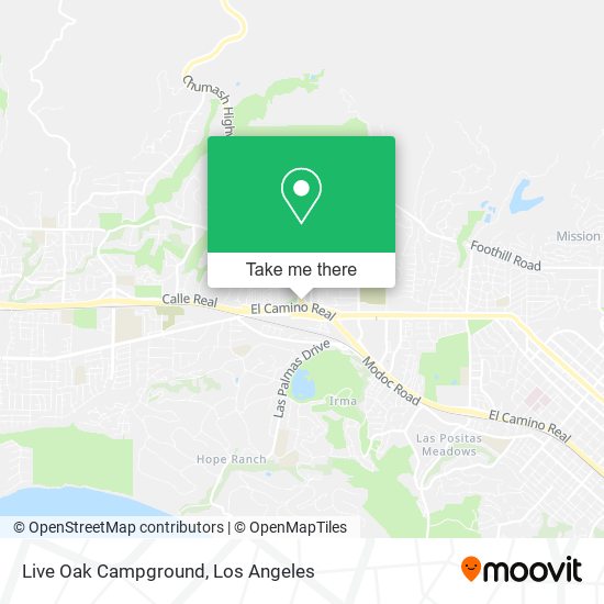Live Oak Campground map