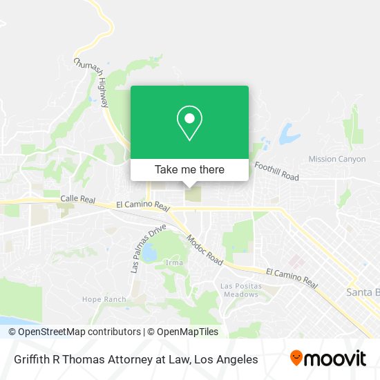 Griffith R Thomas Attorney at Law map