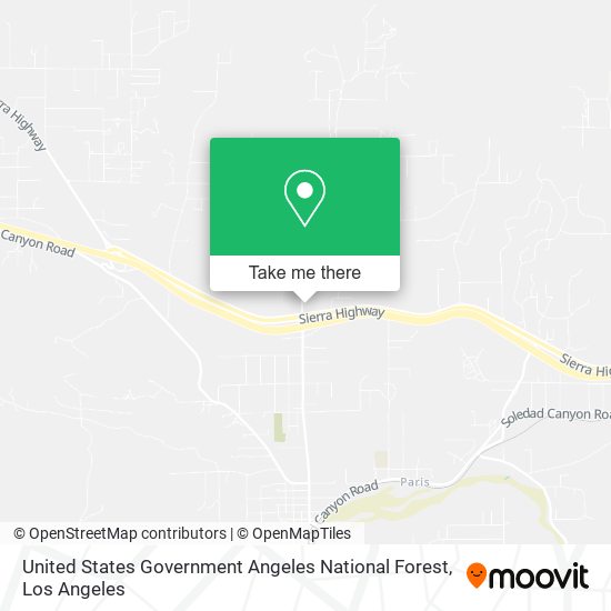 United States Government Angeles National Forest map