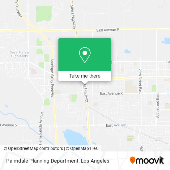 Mapa de Palmdale Planning Department