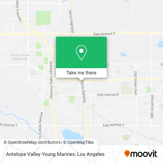 Antelope Valley Young Marines map