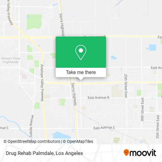 Drug Rehab Palmdale map